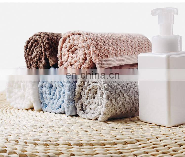 2018 High absorbent organic cotton plain woven rectangle figured beach face towels