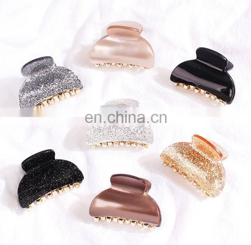 Glitter Colorful Girls Hairpins Crab Hair Claw Clamp Women Barrettes Scrub Hair Clips Hairgrip Hair Accessories Headwear