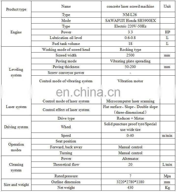 concrete paver concrete laser screed machine for sale