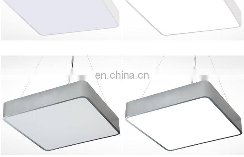 Hot Sale LED Square Super Market Mall Store Ceiling Lamp Modern Simple Commercial Hanging Light Office Lighting