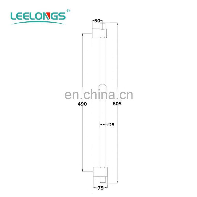 Classic stainless steel shower rail sliding bar shower riser bar bracket