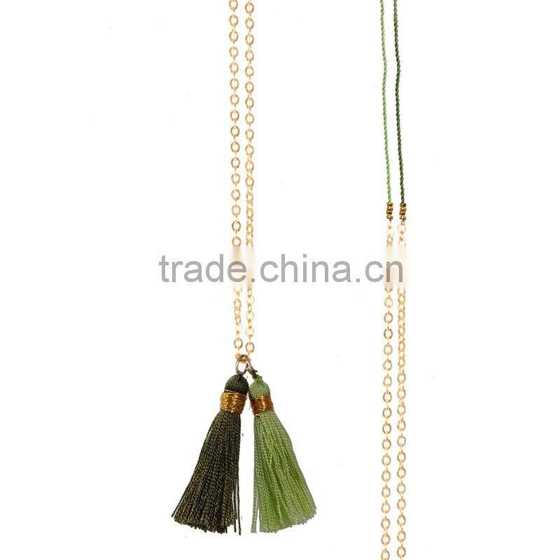 2016 wholesale trendy jewelry tassel lariat necklace for women