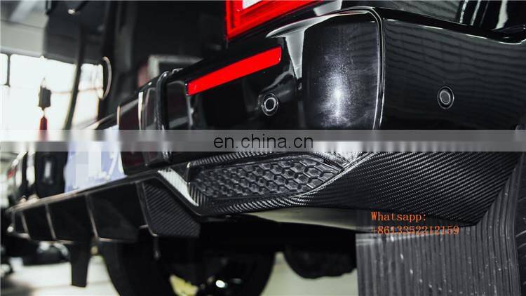 G wagon W464 topc style carbon fiber front lip with led lights and rear diffuser fit for G wagon W464 W463A G63 car bumper lip