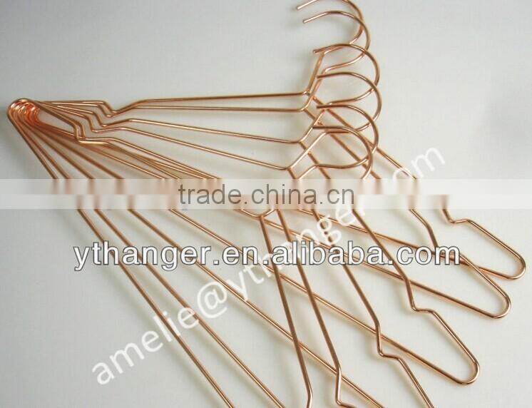 great top metal wire hanger copper metal hanger metal for lady wear