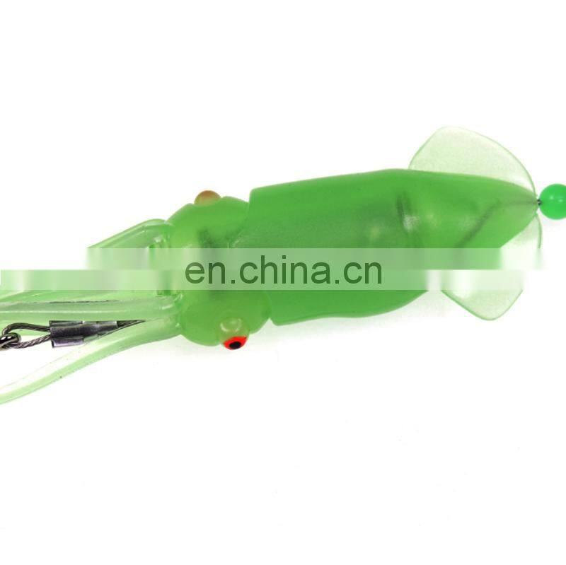 12cm 12g Trolling Sea Fish Lures Luminous Octopus artificial bait for fishing LED Light Electronic squid bait