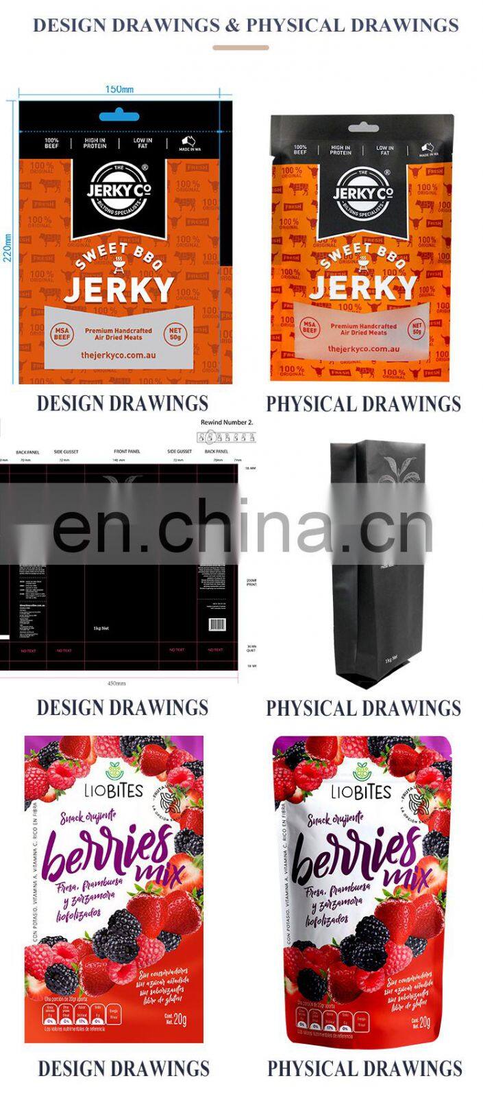 Biodegradable plastic bags wholesale plastic food packaging bags with zip lock