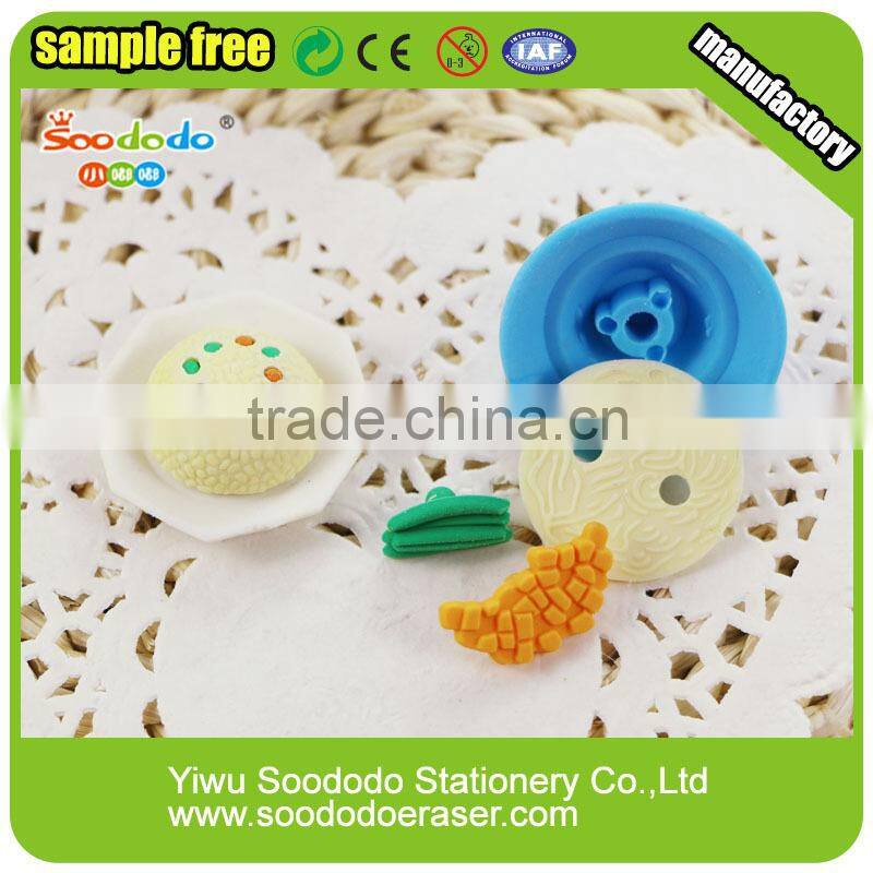 Kawaii food shaped erasers