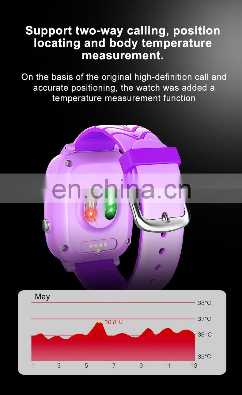 OEM multi language wearable accessories temperature smart watch gps wifi kids smart bracelet