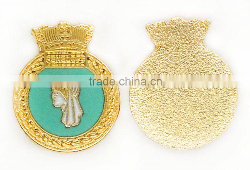 Custom lapel pin badge flag blue red and green dog tags