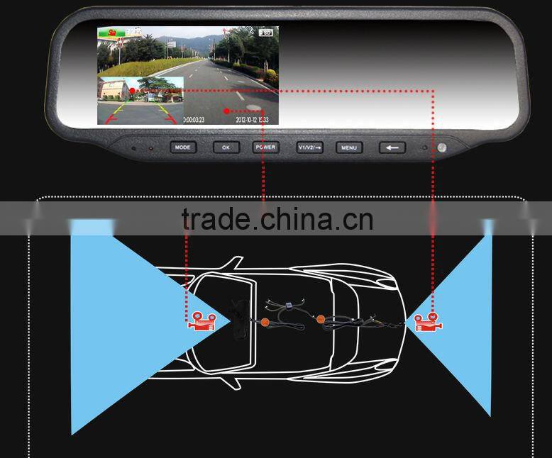2013 new product rear view mirror driver recorder hd car dvr camera