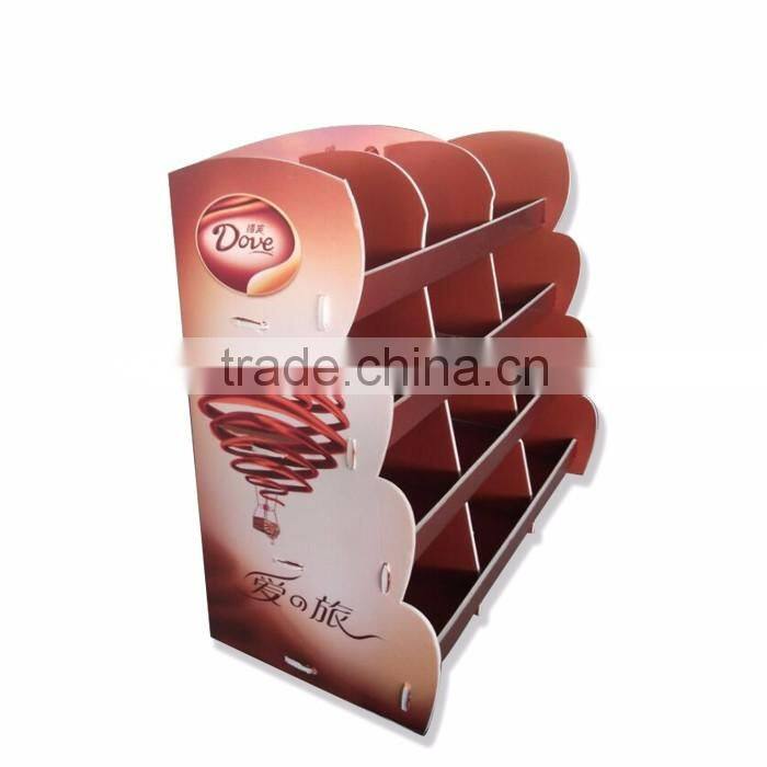 Cardboard Promotional Display Shelf Cardboard Pallet Display For Chocolate