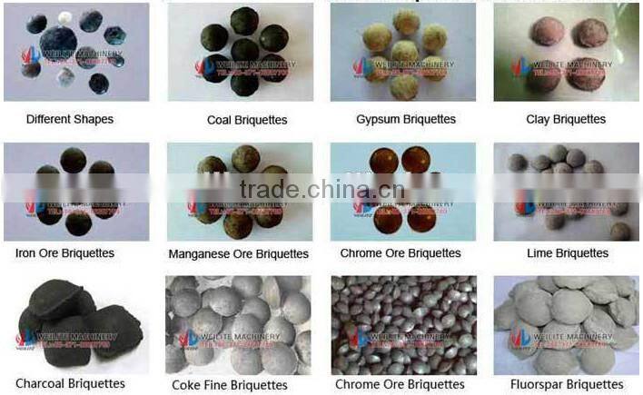 9Cr2Mn steel roller press round shape charcoal / peat / coal briquette making machine