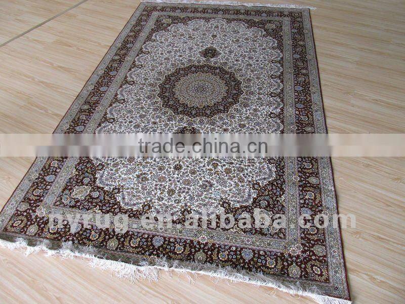 floral silk carpet 300lines pure silk carpet high quality carpet for church