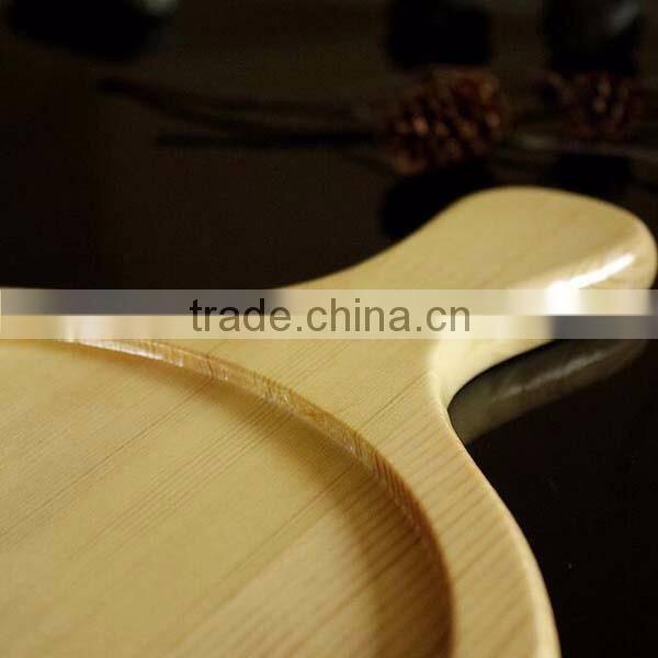 Bamboo cutting board Wood Pizza Peel / Cutting Board / Serving Tray round pizza cutting board