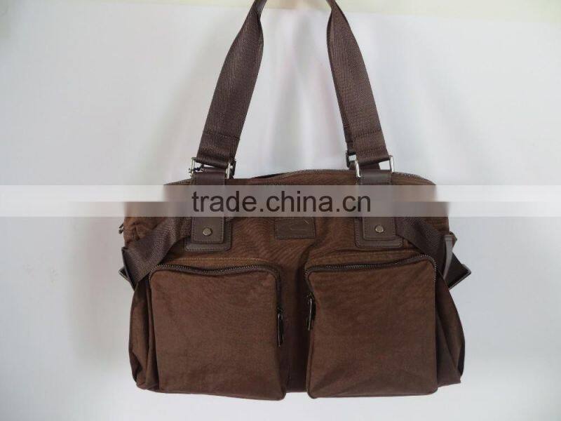 paris design large size plain brown branded men handbags