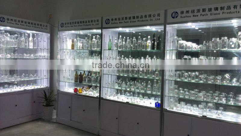 sterilize 250ml clear glass baby milk bottle with screw top