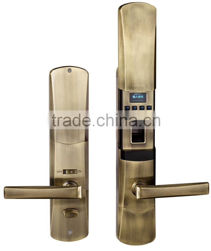 2015 European Style Zinc Alloy Electronic Hotel Card Door Locks with round handle