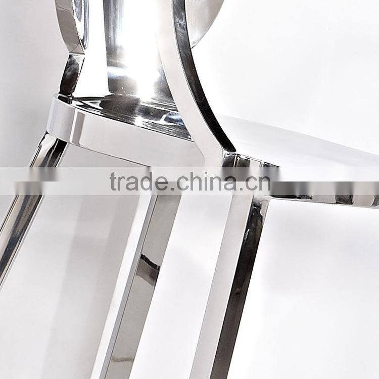Modern stainless steel handrails 4 legs bar chair