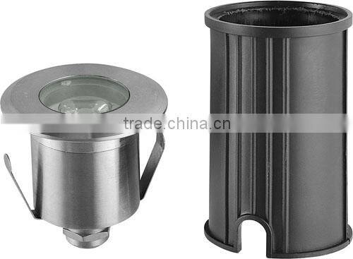 Stainless steel 1W IP67 led groud lights LED 12V Outdoor recessed Driveway up light