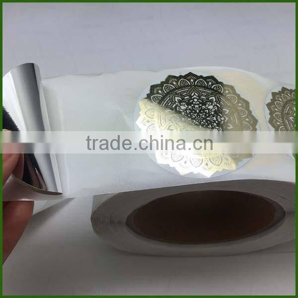 High Quality Silver BOPP Stickers Beautiful Pattern Label Stickers