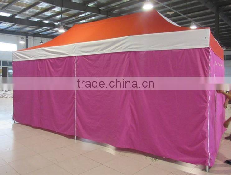 3m x6m small hexagon folding gazebo with window and door walls