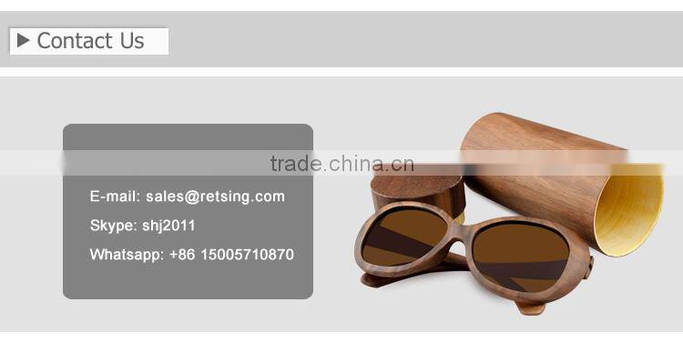 Natural Bamboo Sunglasses Personalized Wooden Glasses Eye Glasses Case With Customized logo