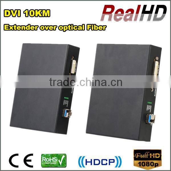 2016 Best Selling Uncompressed Lossless 10KM DVI Fiber Extender in China