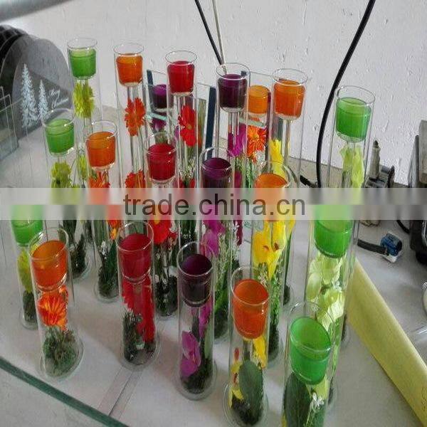 tube light holder with garden flowers,kerosene lamps