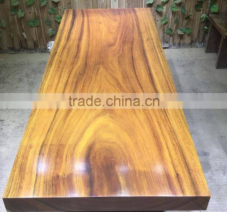 Fashion Okan Style Right-Angle Side Pure Natural Rose Wood Dining Table Top