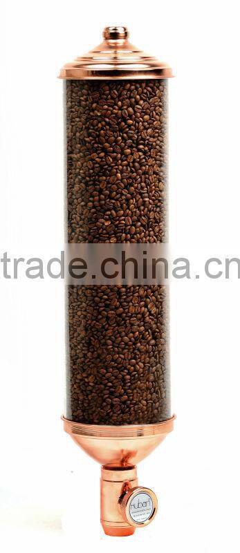Bulk Cylindrical Coffee Silo, Coffee Bean Dispensers for Wall Mounted, Coffee And Tea Leaves Dispensers, Dispenser Silos PSS80