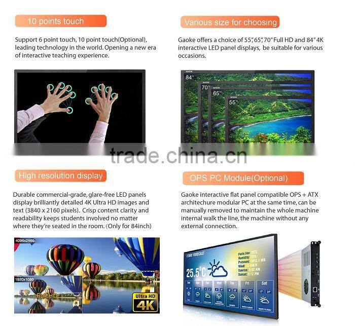 Gaoke interactive flat panel display,Infrared.