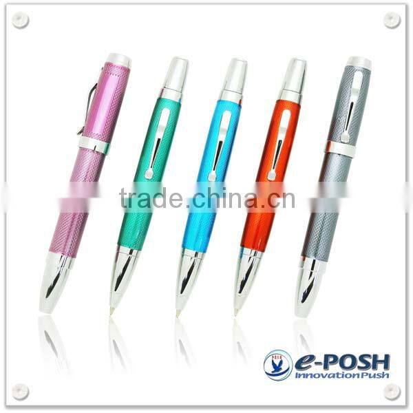 Brushed finish metal jumbo pen set