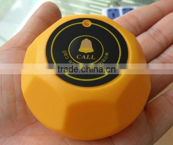 wireless waiter call system for restaurant with K-4-C-Blue led digital receiver and K-M table button for customer