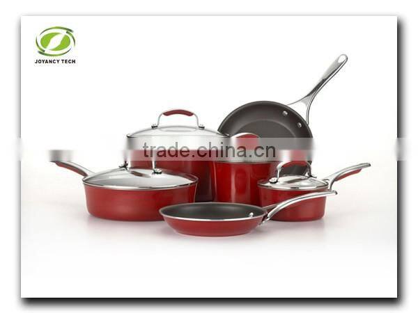 Red Color Painting Non-stick & Ceramic Coated Cookware Set Pots and Pans