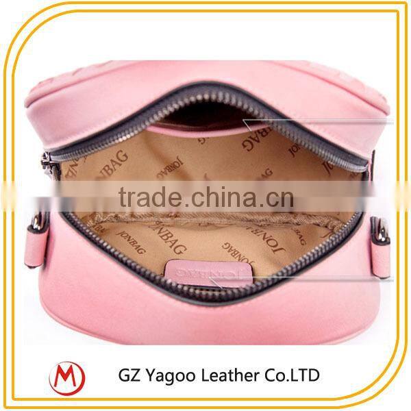 Wholesale Pink Leather Woven Teen Bags
