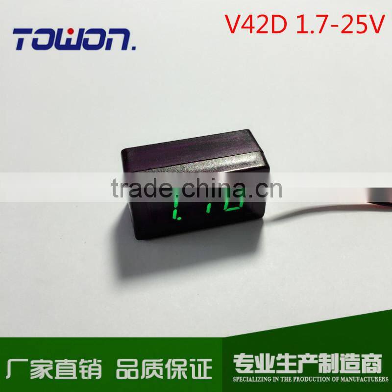 V42D Voltmeter DC 1.7-25V 3 Digits Red Green Blue LED Digital Voltmeter