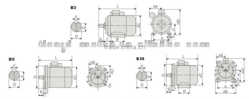 YCL Series Single-phase the small electric motors