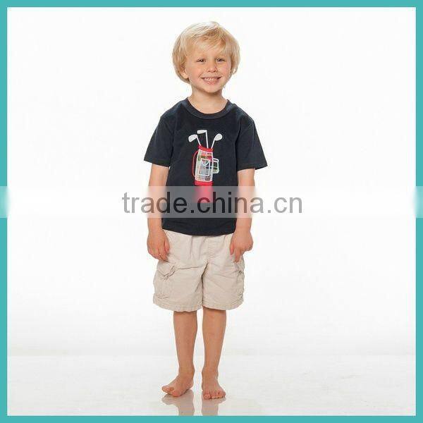 New O neckline 100%Cotton t shirts for boys with The cartoon design