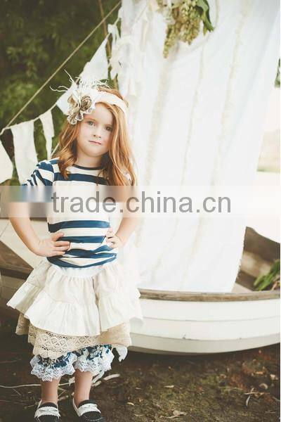 Fashion Organic cotton kids skirt and top cotton tank for girls
