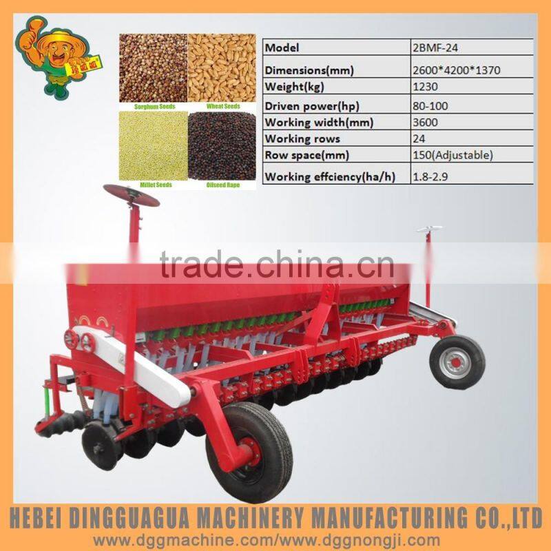 Farm equipment 70HP tractor mounted 24 rows planter for sesame wheat seeds planting