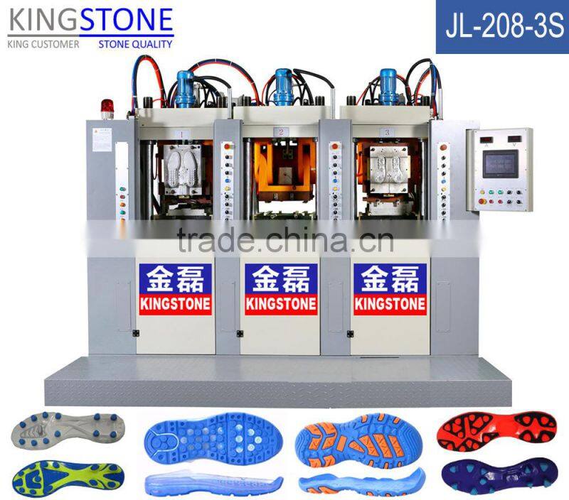 3 Stations Automatic TR/TPR/PVC/TPU Sole Injection Moulding Machine JL-208-3S