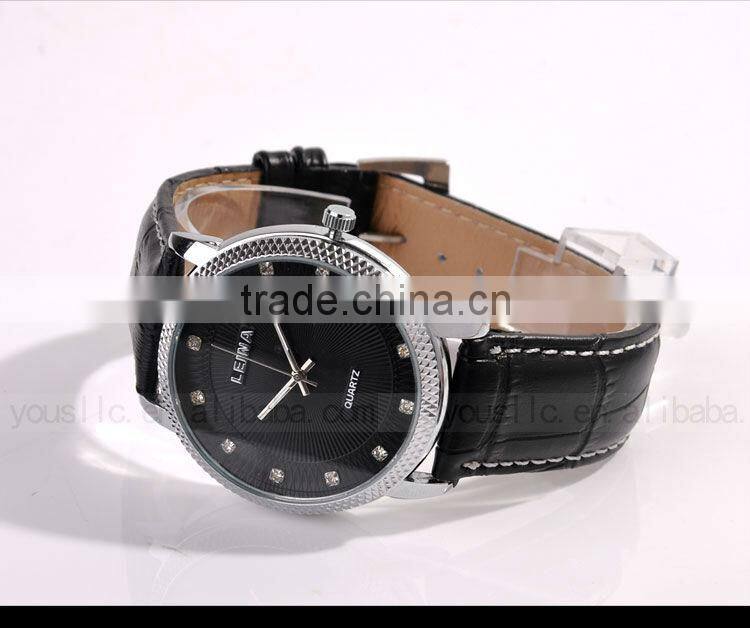Stainless steel Automatic Leather Strap Men Wrist Watch