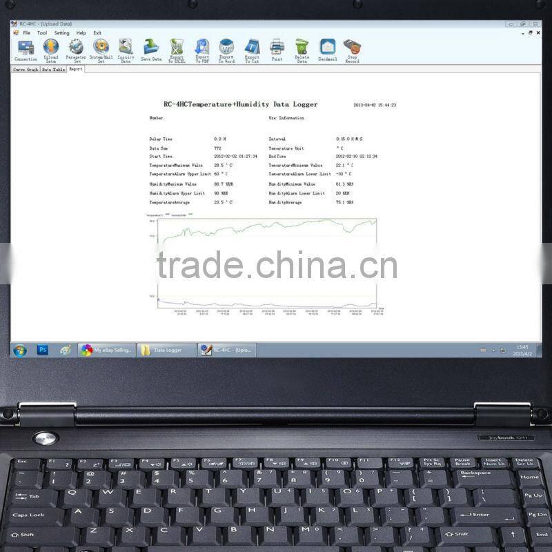 Internal External Sensor 99% RH Temperature Humidity Data logger Recorder