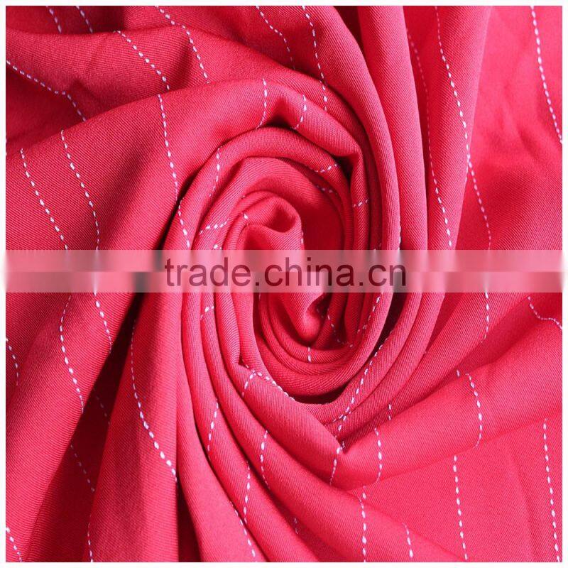2016 fashion design polyester rayon stripe fabric for grement