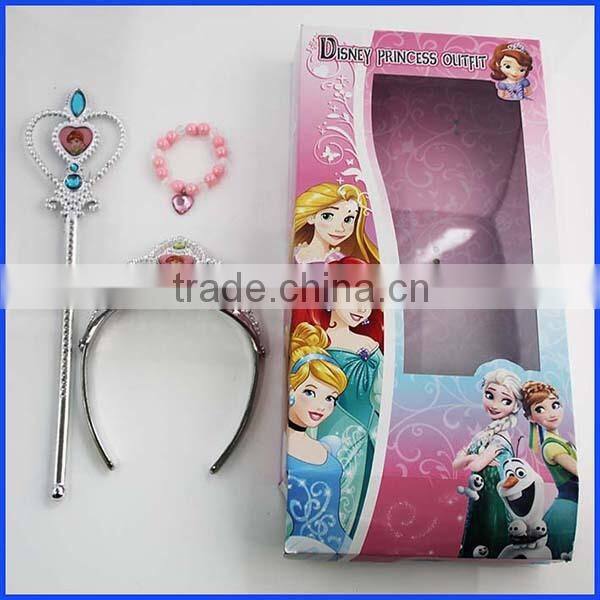 Environmental protection frozen Elsa Anna jewelry crown set for girls play