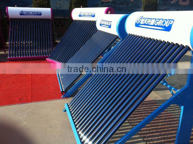 compact non-pressurized solar water heater with 58x1800mm solar heat tubes