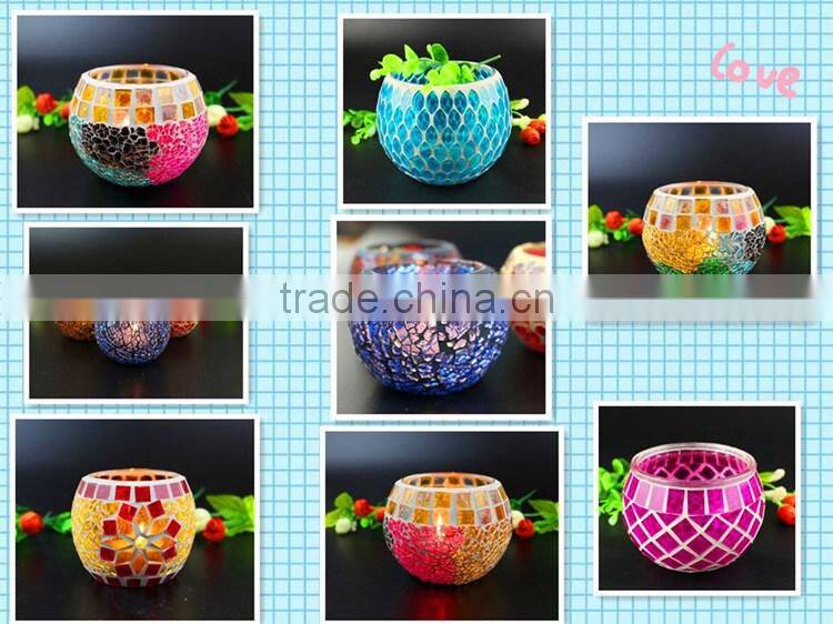 orange decorative mosaic glass oil burner