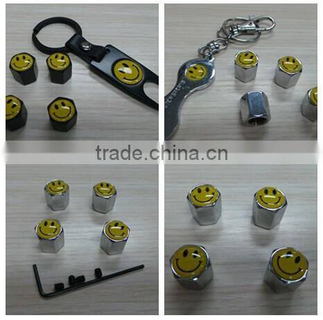 Anti-theft Car Logo Tire Valve Stem Cover Tyre Dust Caps With Lock