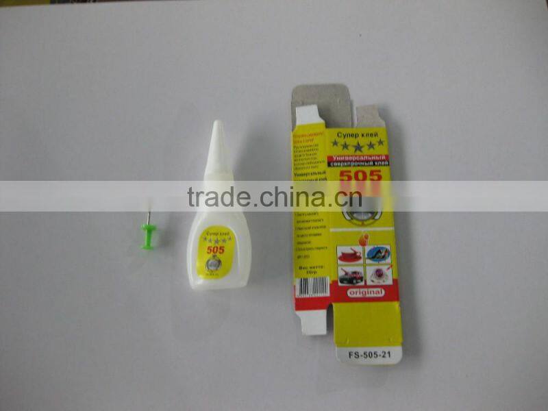 Jinyu factory price wholesale strong adhesive high viscosity quick dry plastic bottle 5g super glue 505