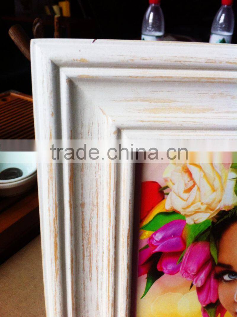 cheap distressed hot sexy picture wooden photo frame 5x7